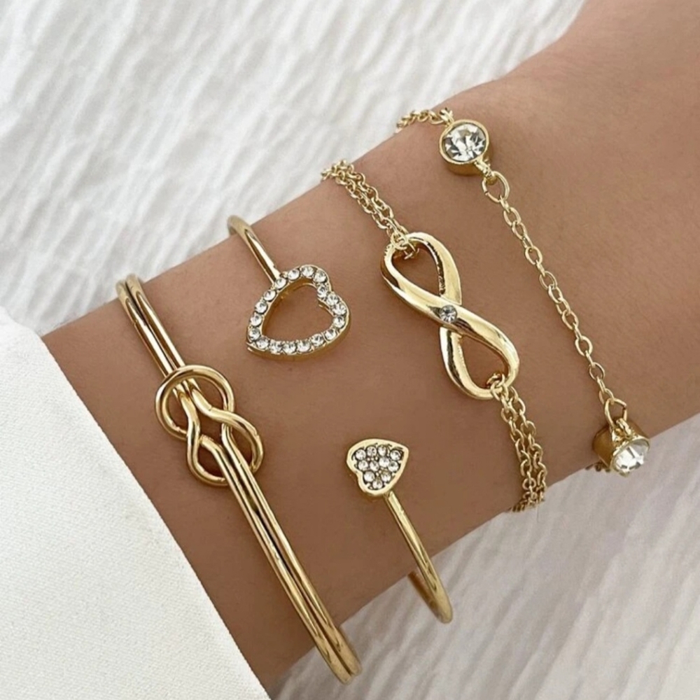 Bracelet Set- Infinity, Heart